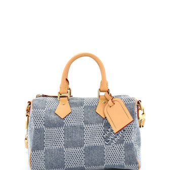 Louis Vuitton Speedy Bandouliere Bag 3D Damier Giant Denim 25