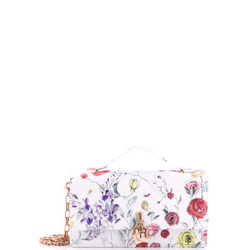 Christian Dior My Dior Top Handle Flap Bag Printed Leather Mini
