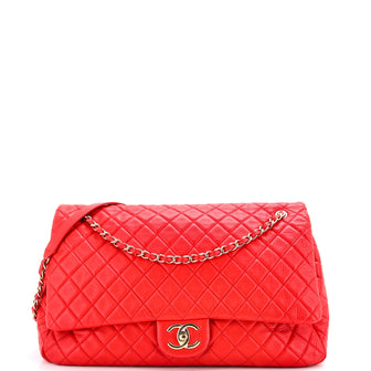 Chanel Airlines CC Flap Bag Quilted Calfskin XXL