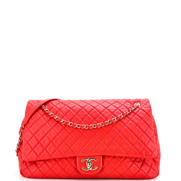 Chanel Airlines CC Flap Bag Quilted Calfskin XXL