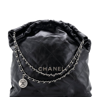 Chanel 22 Chain Hobo Quilted Calfskin Large