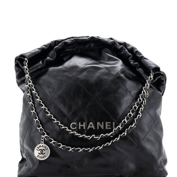 Chanel 22 Chain Hobo Quilted Calfskin Large