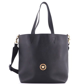 Versace La Medusa Convertible Shopper Tote Bag Leather Leather Tall