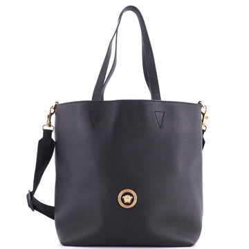 Versace La Medusa Convertible Shopper Tote Bag Leather Leather Tall