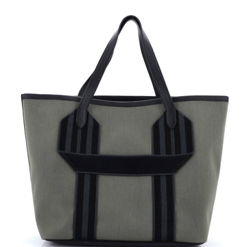 Hermes Pursangle Tote Canvas with Leather