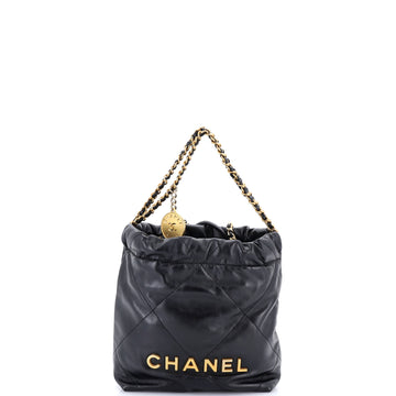 Chanel 22 Chain Hobo Quilted Calfskin Mini