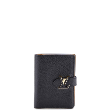 Louis Vuitton LV Vertical Wallet Taurillion Leather Compact