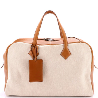Hermes Victoria Travel Bag Toile 43