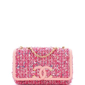 Chanel Filigree Flap Bag Quilted Tweed Small