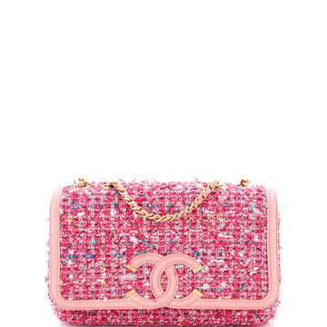 Chanel Filigree Flap Bag Quilted Tweed Small