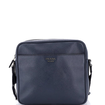Prada Front Pocket Messenger Bag Saffiano Leather Small