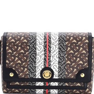 Burberry Note Crossbody Bag Monogram E-Canvas Medium