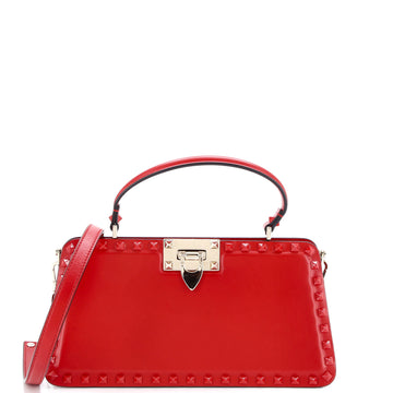 Valentino Garavani Rockstud Top Handle Bag Leather East West