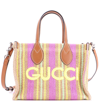 Gucci Logo Shopper Tote Jute Small