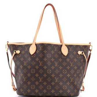 Louis Vuitton Neverfull Bandouliere Inside Out Monogram Canvas and Textile MM