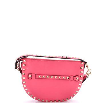 Valentino Garavani Rockstud Zip Shoulder Bag Leather Small