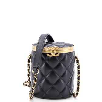 Chanel Crown Box Vanity Bag Quilted Lambskin Mini