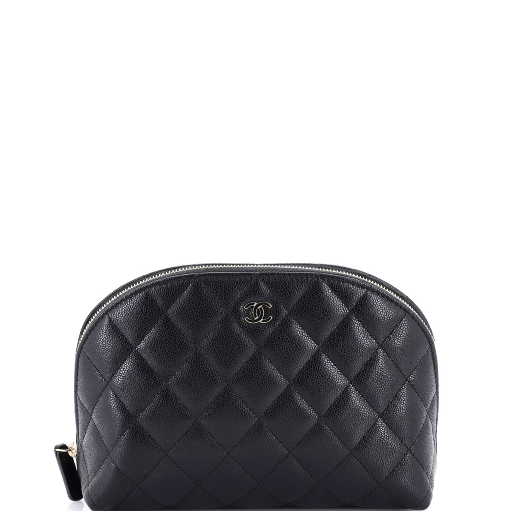 CC Dome Cosmetic Case Quilted Caviar Small