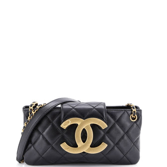 Chanel Giant CC Clutch with Chain Quilted Lambskin