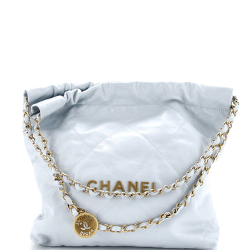 Chanel 22 Chain Hobo Quilted Calfskin Small
