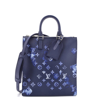 Louis Vuitton Sac Plat Zipped Bag Limited Edition Monogram Ink Watercolor Leather