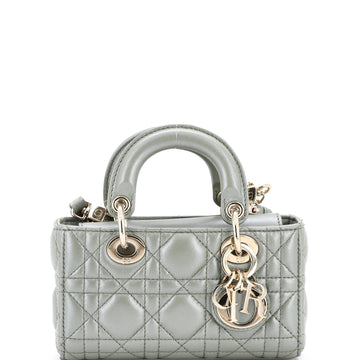 Christian Dior Lady D-Joy Bag Cannage Quilt Lambskin Micro