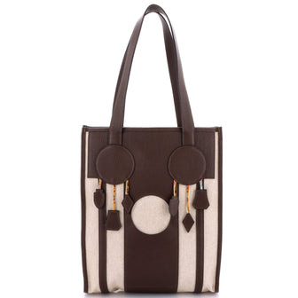Hermes Petit H Dream Catcher Tote Toile and Leather
