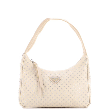 Prada Re-Edition 2000 Hobo Studded Tessuto Mini