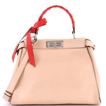 Fendi Peekaboo Bag Leather with Whipstitch Detail Regular
