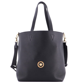 Versace La Medusa Convertible Shopper Tote Bag Leather Leather Tall