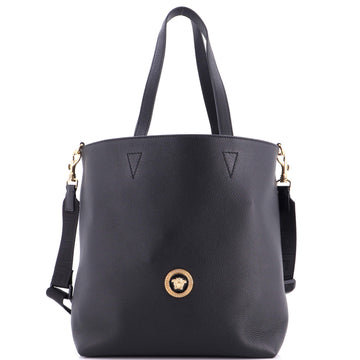 Versace La Medusa Convertible Shopper Tote Bag Leather Leather Tall
