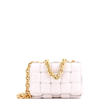 Bottega Veneta Cassette Chain Crossbody Bag Padded Maxi Intrecciato Leather