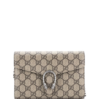 Gucci Dionysus Chain Wallet GG Coated Canvas Small