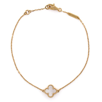 Van Cleef & Arpels Sweet Alhambra Bracelet 18K Yellow Gold and Mother of Pearl