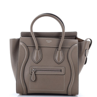 Celine Luggage Bag Grainy Leather Micro