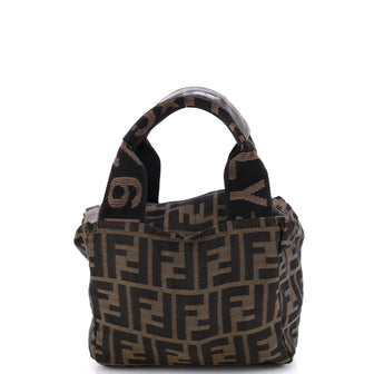 Fendi Vintage 1925 Cosmetic Tote Zucca Canvas Mini