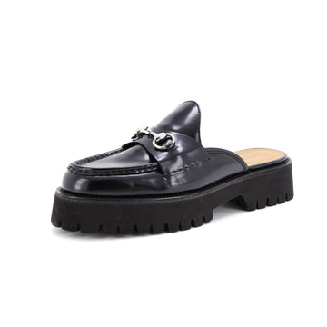 Gucci Women's Horsebit Flatform Mules Leather