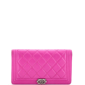 Chanel Boy Yen Wallet Quilted Lambskin