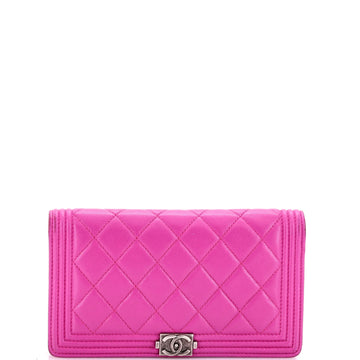 Chanel Boy Yen Wallet Quilted Lambskin