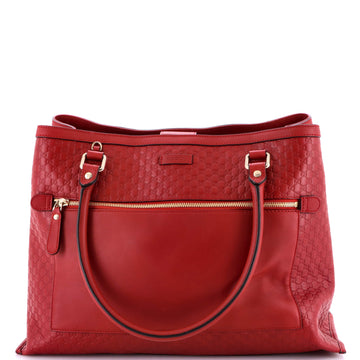 Gucci Zip Pocket Soft Tote Microguccissima Leather Medium