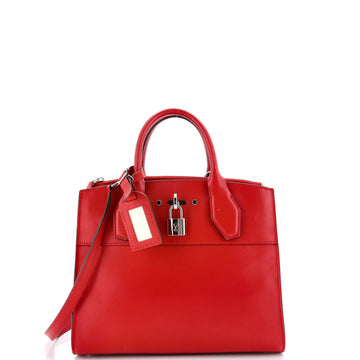 Louis Vuitton City Steamer Handbag Leather PM