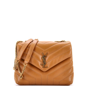 Saint Laurent Loulou Shoulder Bag Matelasse Chevron Leather Small