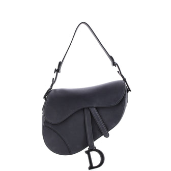 Christian Dior Ultra Matte Saddle Handbag Leather Medium