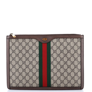 Gucci Ophidia Portfolio Pouch GG Coated Canvas Medium
