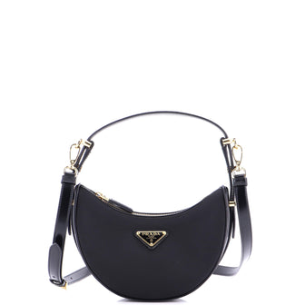 Prada Arque Half Moon Hobo Tessuto Small