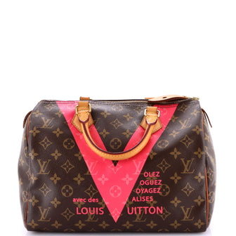 Louis Vuitton Speedy Handbag Limited Edition V Monogram Canvas 30