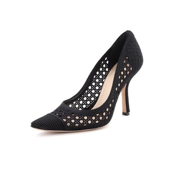 Christian Dior Women's Capture Pumps Cannage Embroidered Canvas