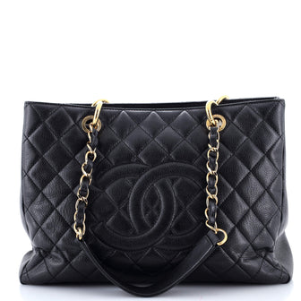 Chanel Grand Shopping Tote Quilted Caviar