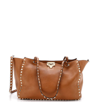 Valentino Garavani Rockstud Tote Pebbled Leather Medium