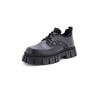Fendi Fendi Force Oxfords Leather with Zucca Jacquard
